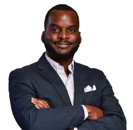 Ben-Collins Asongwe, founder of BC Advantage, in a dark blazer